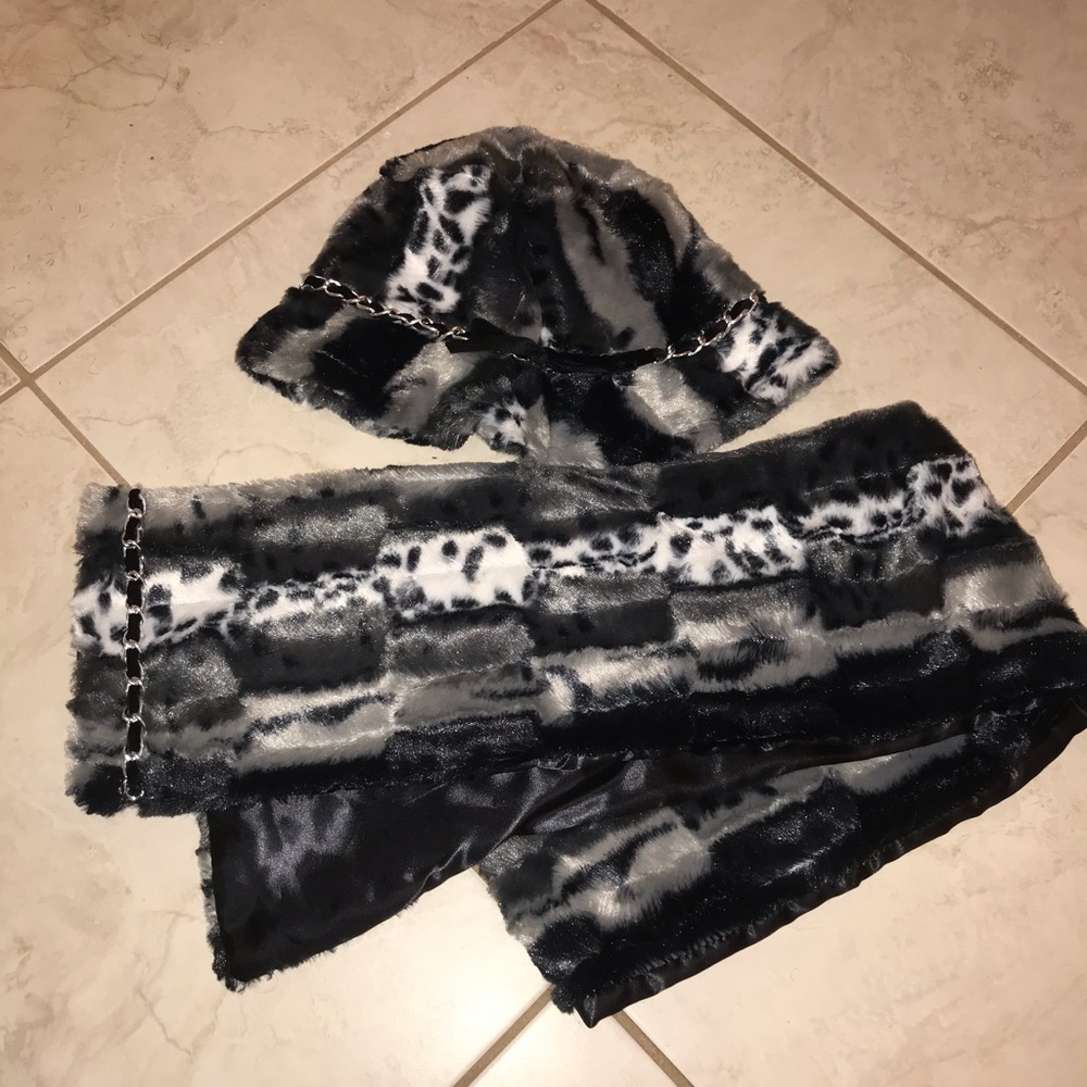 Faux Fur Hat & Scarf